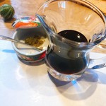 清澄の里 粟 - 味変アイテムのポン酢と柚子胡椒