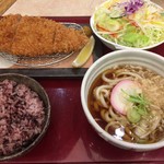 かつ太郎 - ロースとんかつ、うどんセット