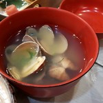 庭園の宿 石亭 - 大野の浅利のお味噌汁