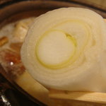 割烹　魚先 - 超デカイ　ぉ葱　いただきま～す♪