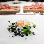 ザ・レギャン・トーキョー - スペイン産イベリコベジョータの土 レギャン風カルボナーラ 卵黄のコンフィとイタリア産ペコリーノロマーノ