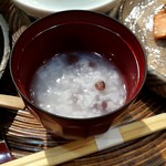 庭園の宿 石亭 - 小豆の粥(朝食)