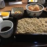 昧怛隷野 - 十割蕎麦とかき揚げ丼と小鉢1850円です。