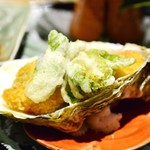 御幸町 田がわ - 浦村牡蠣 タラの芽 蕗の薹