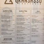 Trattoria Al Gran Sasso - 店先に掲げられている巨大なグランドメニュー1 メニュー多過ぎないか？（笑）
