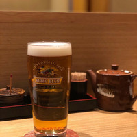 天麩羅 なか江 - スタートは生ビール