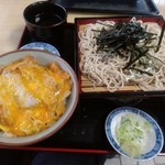 甲州屋 - ざるそばセット　カツ丼　900円