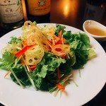 Morimori! green salad homemade onion dressing