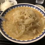 ごはん処食堂ミサ - 味噌らーめん(半玉)¥630+半ライス(香物付)¥150