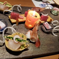日本料理 潤花 - お刺身の盛り合わせです。
