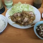 一富士 - 豚のしょうが焼き＋ライス