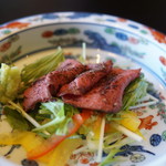 徳山鮓 - 鹿肉のロースト、香茸の粉末（2017/12）