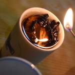 浜貞 - ふぐひれ酒（８００円＋税）点火！２０１９年１月