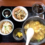 古謝そば屋 - そばセット（800円）＋カレーそば変更（100円）