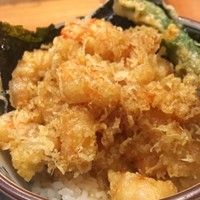 天婦羅 みやしろ - 海老かきあげ丼（アップ）
