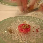 アフェット - 牛のカルネクルーダ 白トリュフ掛け