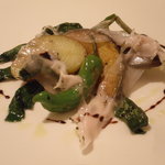 ソラリア - 揚げ野菜と背脂の塩漬け