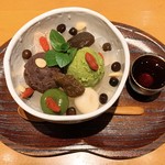 甘露七福神 - 塩あんみつ(抹茶アイス)