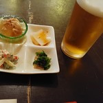 インディ庵 - 生ビール＆お通し♪