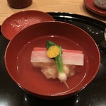 まき村 - 車海老しんじょ、京人参、大根、うぐいす菜