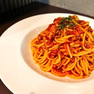 Cafe Restaurant Ruscello - ミートソースパスタ