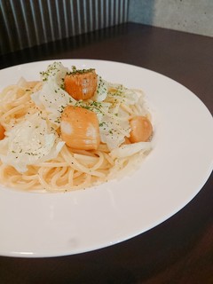 Cafe Restaurant Ruscello - ホタテのクリームパスタ