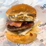 キッズカフェ - 料理写真:てっぱくバーガー横から