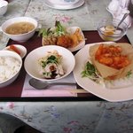 中国料理　登仙 - 海老チリランチ