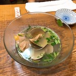 魚料理 いさり火 - ハマグリ酒蒸し