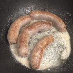 Eataly Roma - ちょっとワインを振りかけてじっくり焼きます