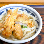 ふる里うどん  - かしわ天うどん（かけうどん+かしわ天）