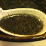 Oshokuji Dokoro Inoue - スープも黒い。味は野菜系の優しい味、いかすみか？。