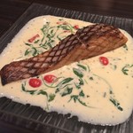 MILLE FIORI - サーモンの瞬間グリル ペルノーのクリームソース（￥1700）