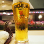 帆掛鮨 - 生ビールはプレモル