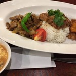 大衆中遊華食堂 八戒 - ・生ラムクミン炒めカリィ（￥1080）・魯肉飯（＋￥300）