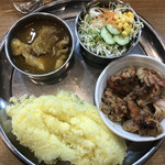 カレーの店 ガン爺 - バラカリ(ライス・カレー普通、甘口)、チキンハッサン