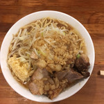 Yume Wo Katare Kyoto - ラーメン 　ニンニクありで、野菜ちょいマシてもらって、アブラもマシて下さい！　上から