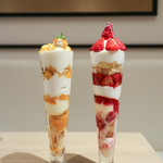 Rice people, Nice people! Nagoya - ゲートタワー限定 マンゴーとヨーグルトのパフェ いちご練乳タワーパフェ☆