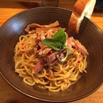 渦雷 - 牡蠣のまぜそば パン付き 2019.1