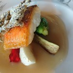 100669758 - ヤガラのソテーはカブのソースで。