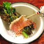 洋食　こけもも - 前菜(生ハムと菜の花のソテー)