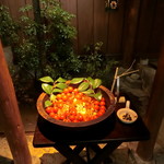 花仙庵 仙仁温泉 岩の湯 - 風呂上がりのフルーツ