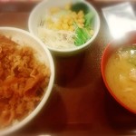 Sukiya - 牛丼大盛りと豚汁サラダセット