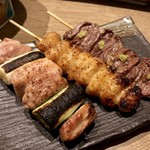 はっかい串 - 焼鳥（ねぎ間、こころ、ぼんじり）