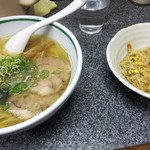 来々軒 - 塩ラーメンと半チャーハン