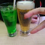 Sushiro - ビールにメロンソーダ!