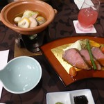 ホテル櫻井 - お吸い物と　ローストビーフ