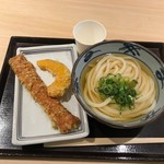 宮武讃岐うどん - かけうどんと天ぷら（計５４０円）