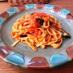 ハローズ - 秋ナスのパンチェッタのトマトソース