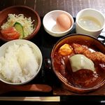 新地精肉店 福や - 20190125海老フライハンバーグセット